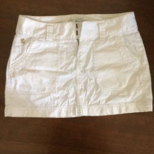 White mini skirt